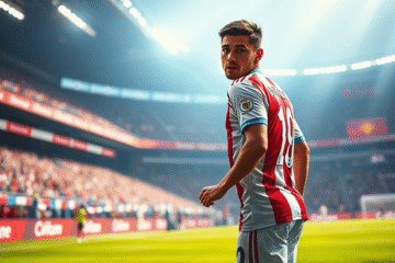 Franco Mastantuono, joven talento del River Plate, destacándose en el fútbol argentino y generando expectativas para su convocatoria a la selección.