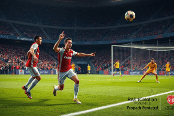 River Plate celebra un gol durante el partido contra Rosario Central en el Estadio Monumental.