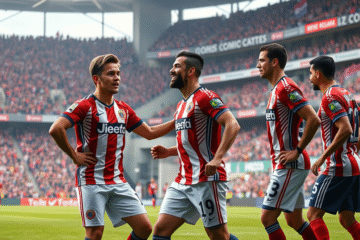 Jugadores de River Plate y Talleres de Córdoba en el Estadio Monumental durante el partido que terminó en empate 1-1.