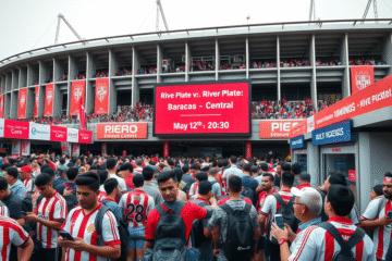 Venta de entradas para el partido entre River Plate y Barracas Central en el Estadio Monumental.