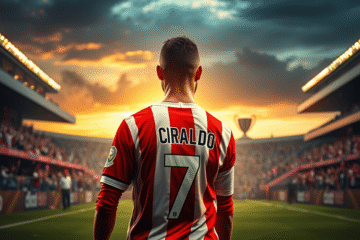 Cristiano Ronaldo durante uma partida, com rumores sobre sua saída do Al-Nassr e interesse de outros clubes.