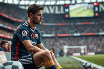 Daniel Zabala en el momento de su lesión en la rodilla durante un partido.