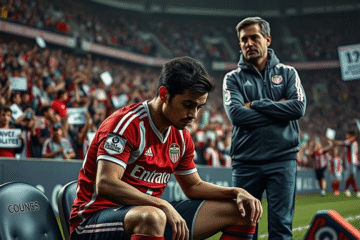 Gonzalo 'Pity' Martínez en acción, ahora enfrentando una lesión que lo mantiene fuera de juego en River Plate.