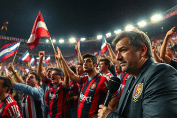 River Plate celebra su victoria de 4 a 1 sobre Vélez Sarsfield mientras los hinchas se burlan de Guillermo Barros Schelotto.
