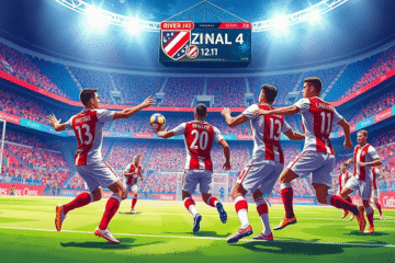 Sebastián Driussi celebra su gol durante el partido entre River Plate y Vélez Sarsfield en el Estadio Monumental.