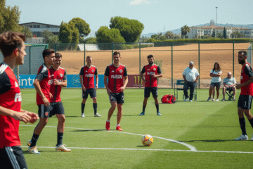 Jogadores do River Plate durante o período de licença, com foco em recuperação de lesões e momentos de lazer em família.