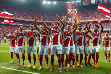 River Plate celebrando una victoria bajo la dirección de Gallardo en la Copa Libertadores.