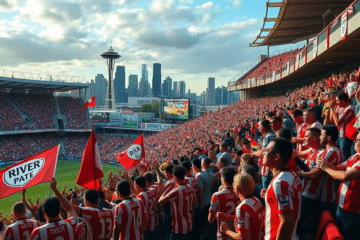 Imagem do River Plate chegando aos EUA para o Mundial de Clubes 2025.