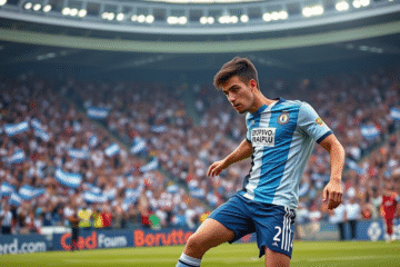 Agustín Bustinduy em campo jogando pelo Deportivo Maipú