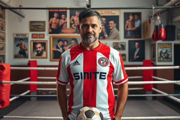 Imagem de Jorge Brito, presidente do River Plate, praticando boxe