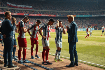 Enzo Pérez sale del campo durante el partido debido a problemas físicos