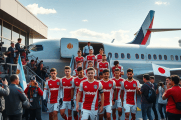 Jogadores do River Plate treinando antes do jogo contra Urawa Red Diamonds no Mundial de Clubes 2025.