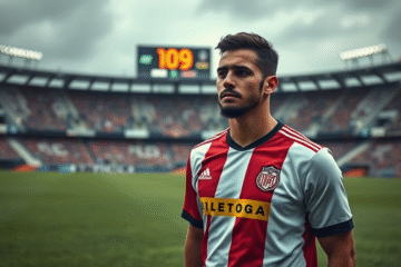 Miguel Borja em ação pelo River Plate, refletindo sobre seu futuro no clube.