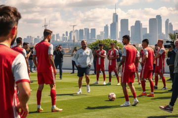 River Plate treinando antes do Mundial de Clubes 2025