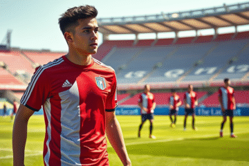 Ian Subiabre treinando com a Seleção Argentina, jovem talento do River Plate