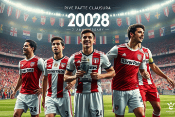 Jogadores do River Plate celebrando o título do Clausura de 2008