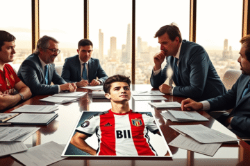 Imagem de Marcelo Gallardo, técnico do River Plate, analisando opções para reforçar o time.