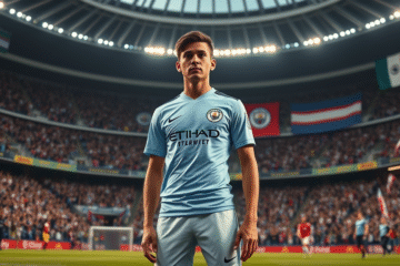 Imagem de Claudio Echeverri, jogador jovem do Manchester City, convocado para o Mundial de Clubes.