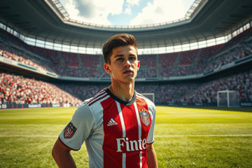 Franco Carboni durante treino no River Plate antes de sua saída.