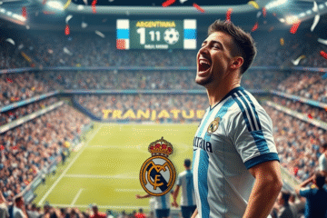 Franco Mastantuono em campo com a camisa da Seleção Argentina após vitória sobre o Chile