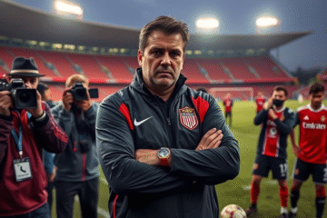 Marcelo Gallardo mostrando incômodo após venda de jogador