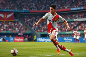 Gonzalo 'Pity' Martínez jugando para River Plate en el Mundial de Clubes