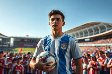 Imagem de Maravilla Martínez, jogador de futebol argentino, em campo.
