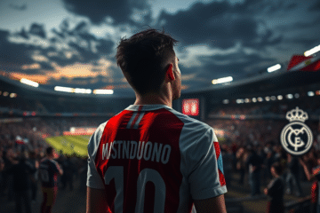 Franco Mastantuono em ação com a camisa do River Plate