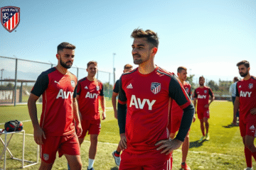 Treino do River Plate durante a pré-temporada focada na Copa do Mundo de Clubes 2025.