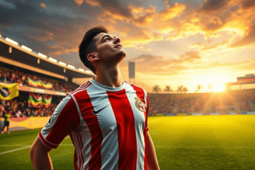 Franco Mastantuono com a camisa do River Plate no campo