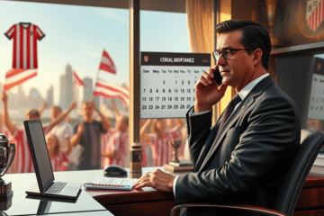 Marcelo Gallardo em uma ligação com Cristiano Ronaldo para discutir transferência para o River Plate.