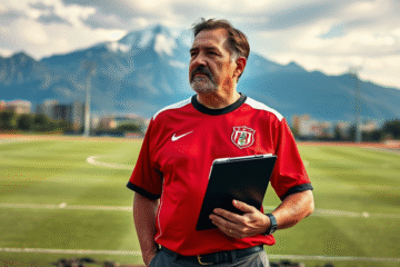 Imagem do treinador Ramón Díaz durante uma partida de futebol.