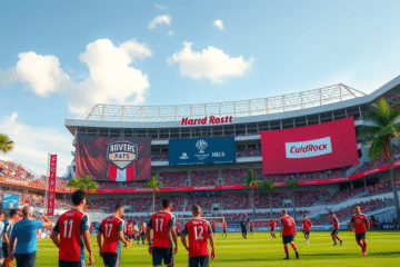 Jogadores do River Plate treinando antes do Mundial de Clubes 2025