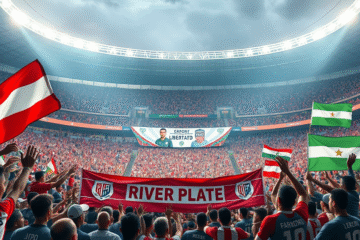 Jogadores do River Plate treinando para enfrentar o Libertad na Copa Libertadores