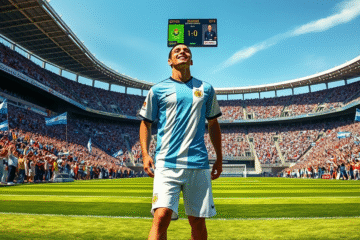 Franco Mastantuono em ação durante sua estreia pela Seleção Argentina.