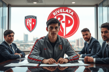 Imagem de Román Vega em campo, jogador buscado pelo River Plate para transferência