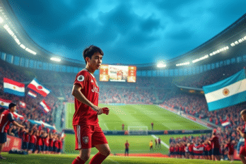 Imagem do jogador Hiiro Komori em ação, representando o Urawa Red Diamonds.