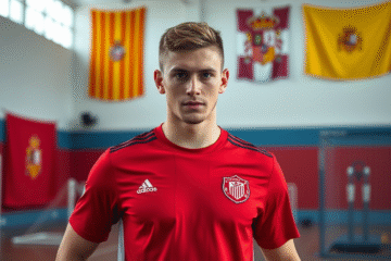 Foto de Alex Woiski entrenando con River Plate, joven promesa del club.