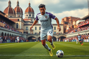 Lucas Beltrán en un partido con Fiorentina, destacando su decisión de no unirse a Flamengo.