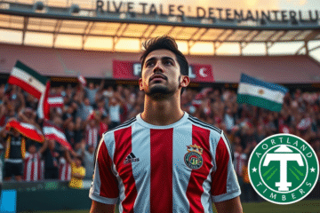 Matías Rojas firmando contrato con Portland Timbers tras dejar River Plate