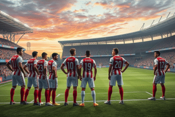 Jugadores de River Plate en la cancha preparándose para el partido contra San Martín en la Copa Argentina