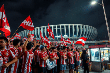 Partido de River Plate en la Copa Libertadores contra Libertad