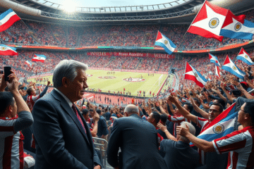 El estadio Monumental de River Plate, símbolo del club, y su importancia en la Copa Libertadores.