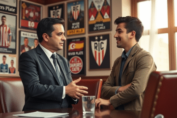 Matías Patanián junto a Stéfano Di Carlo en un evento de River Plate.