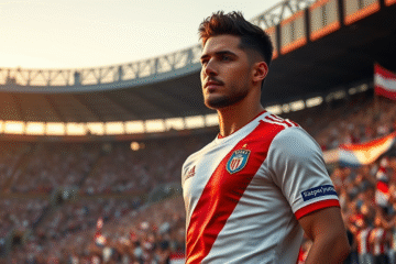 Miguel Borja en el campo de juego, mostrando optimismo en una entrevista.