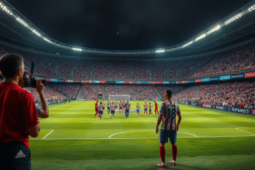 Imagen del partido entre River Plate y Libertad en la Copa Libertadores 2025