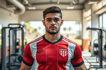 Claudio Echeverri in a Manchester City jersey, highlighting his physical transformation and potential transfer decisions.