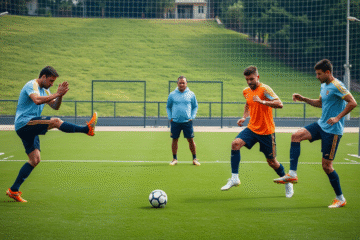 Jugadores de River Plate entrenando por separado en el River Camp