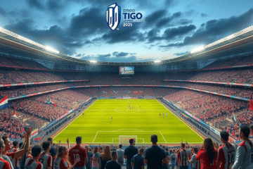 Imagen del estadio lleno de espectadores para el partido de River Plate contra Libertad en la Copa Libertadores 2025