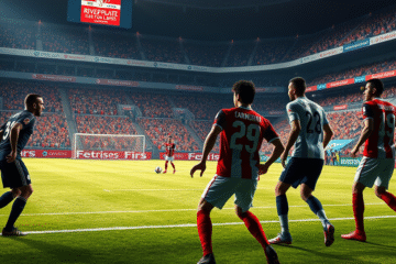 Imagen de un partido de fútbol de la Copa Libertadores entre River Plate y Libertad